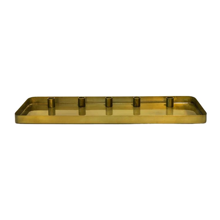 Rectangle Candle Tray Centerpiece Champagne Gold - Magnetic Holders, Handfinished, Perfect Gift Quality Home Decor Garden & Outdoor Living and Gifts