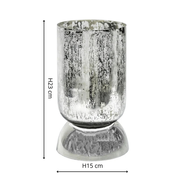 Regency Metalic Tiered Vase Silver H23.5cm D15cm Luxury Home Decor Garden & Outdoor And Gifts