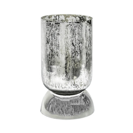Regency Metalic Tiered Vase Silver H27.5cm D15cm Luxury Home Decor Garden & Outdoor And Gifts