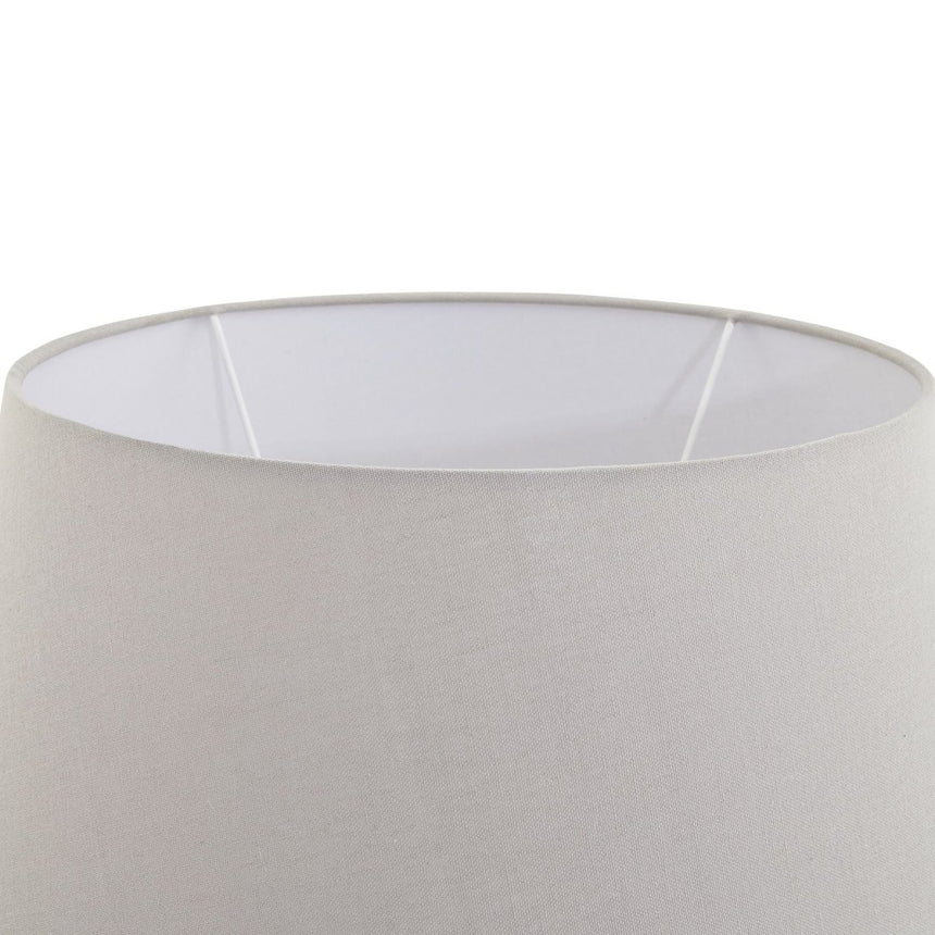 Regola Large Stone Ceramic Lamp & Grey Fabric Shade - Stylish Table Lamps UK Luxury Home Decor Garden & Outdoor And Gifts
