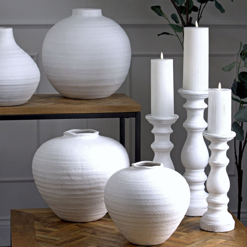Regola Matt White Ceramic Vase Luxury Home Decor Garden & Outdoor And Gifts