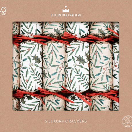 Rustic Green Eco Christmas Crackers – FSC Mix 13in Set of 6 | Decor Sanctuary Quality Home Decor Garden & Outdoor Living and Gifts