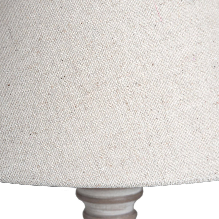 Rustic Handcrafted Wooden Table Lamp & Light Linen Shade - Stylish Table Lamps UK Luxury Home Decor Garden & Outdoor And Gifts