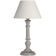 Rustic Handcrafted Wooden Table Lamp & Light Linen Shade - Stylish Table Lamps UK Luxury Home Decor Garden & Outdoor And Gifts