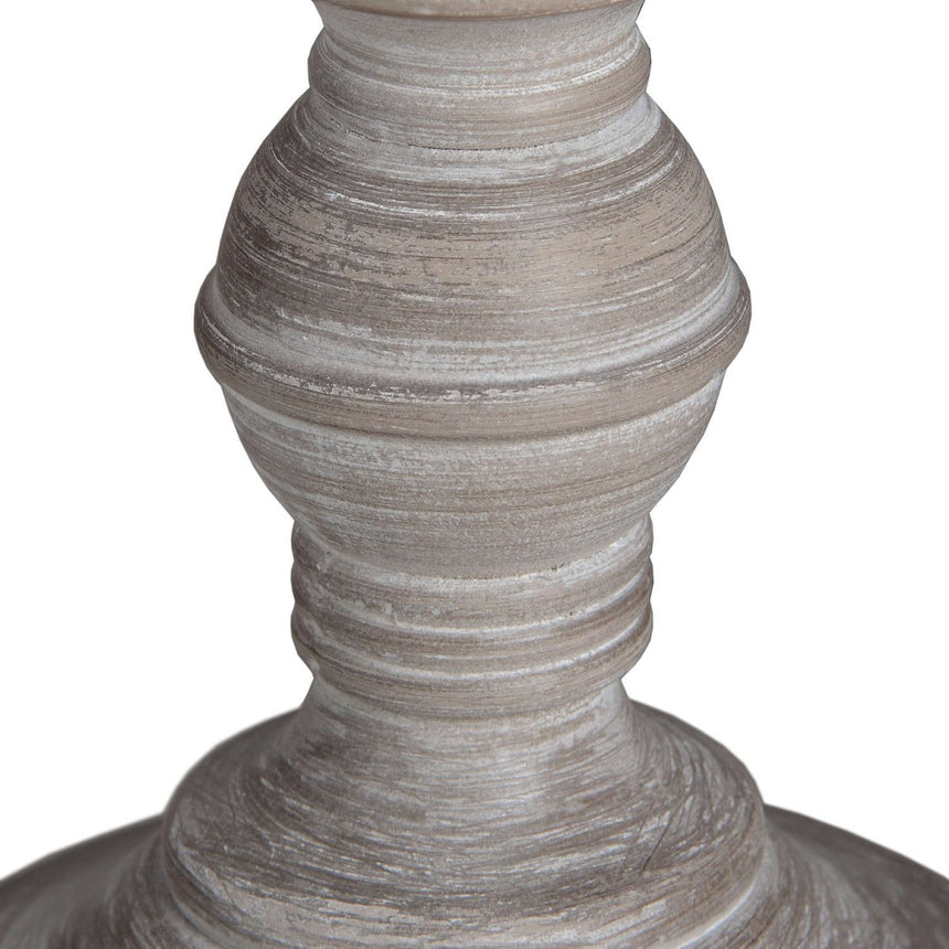 Rustic Handcrafted Wooden Table Lamp & Light Linen Shade - Stylish Table Lamps UK Luxury Home Decor Garden & Outdoor And Gifts