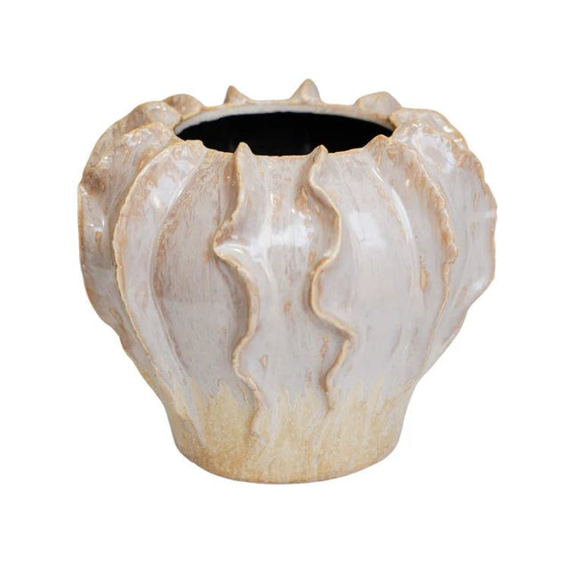 Scarlet Coral Reef Large Indoor Planter Pink Ceramic - Waterproof, Handcrafted Elegance Quality Home Decor Garden & Outdoor Living and Gifts