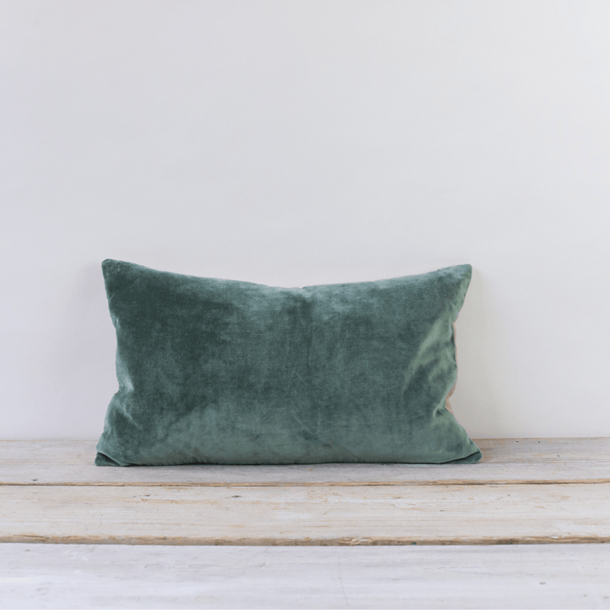 Sea Green Sofa/Chair Cushion - 100% Cotton, Luxury Feather Pad, Modern, 30x50cm Quality Home Decor Garden & Outdoor Living and Gifts