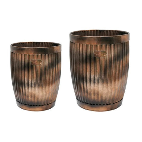 Set of 2 Hampton Outdoor Planters Copper Finish - Inspired by Hampton Court Palace Gardens Quality Home Decor Garden & Outdoor Living and Gifts