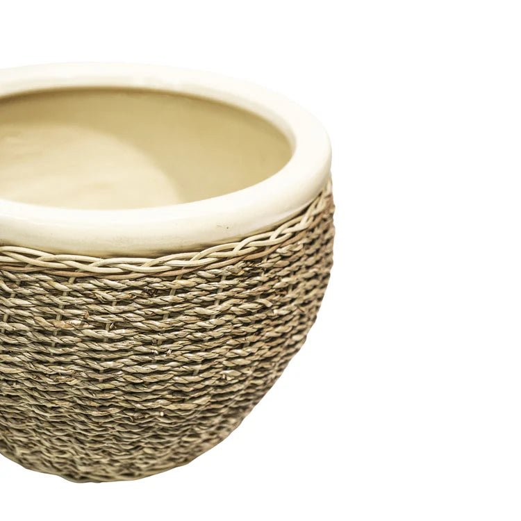 Set of 2 Seagrass Indoor Planters - Waterproof, Suit All Home Interior Styles, Lightweight Quality Home Decor Garden & Outdoor Living and Gifts