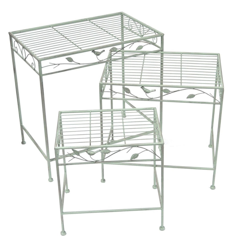 Set of 3 Garden Occasional Tables - Green Quality Home Decor Garden & Outdoor Living and Gifts