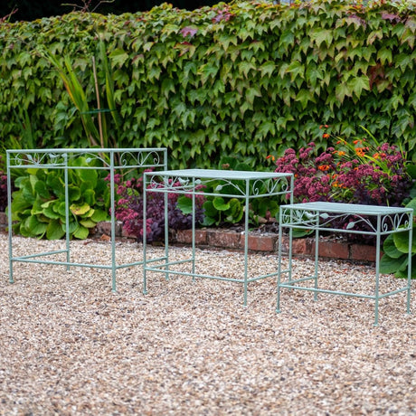 Set of 3 Garden Occasional Tables - Green Quality Home Decor Garden & Outdoor Living and Gifts