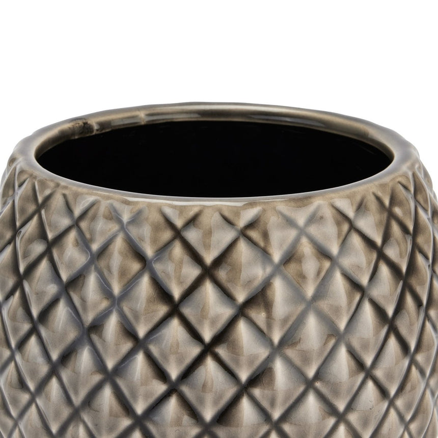 Seville Collection Grey Diamond Planter - Indoor Planters UK Luxury Home Decor Garden & Outdoor And Gifts