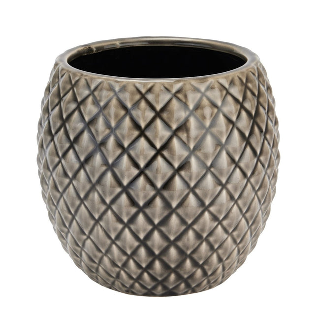 Seville Collection Grey Diamond Planter - Indoor Planters UK Luxury Home Decor Garden & Outdoor And Gifts
