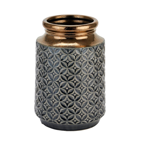 Seville Collection Grey Tones Lebes Squat Vase - Decorative Ceramic Vases UK Luxury Home Decor Garden & Outdoor And Gifts