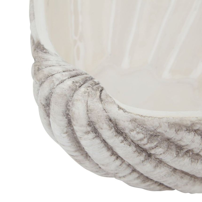 Medium White Ceramic Shell Bowl Indoor Planter Luxury Home Decor Garden & Outdoor And Gifts