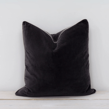 Slate Grey Sofa/Chair Cushion - 100% Cotton, Luxury Feather Pad, Modern, 50x50cm Quality Home Decor Garden & Outdoor Living and Gifts