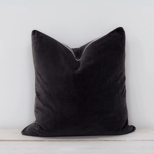 Slate Grey Sofa/Chair Cushion - 100% Cotton, Luxury Feather Pad, Modern, 50x50cm Quality Home Decor Garden & Outdoor Living and Gifts