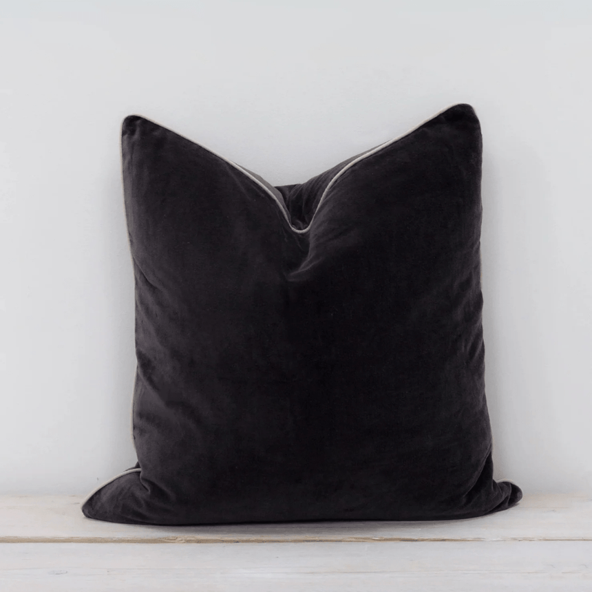 Slate Grey Sofa/Chair Cushion - 100% Cotton, Luxury Feather Pad, Modern, 50x50cm Quality Home Decor Garden & Outdoor Living and Gifts