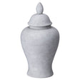 Small Handcrafted Darcy Stone Finish Ginger Jar - Stone Ceramic Vases UK Luxury Home Decor Garden & Outdoor And Gifts