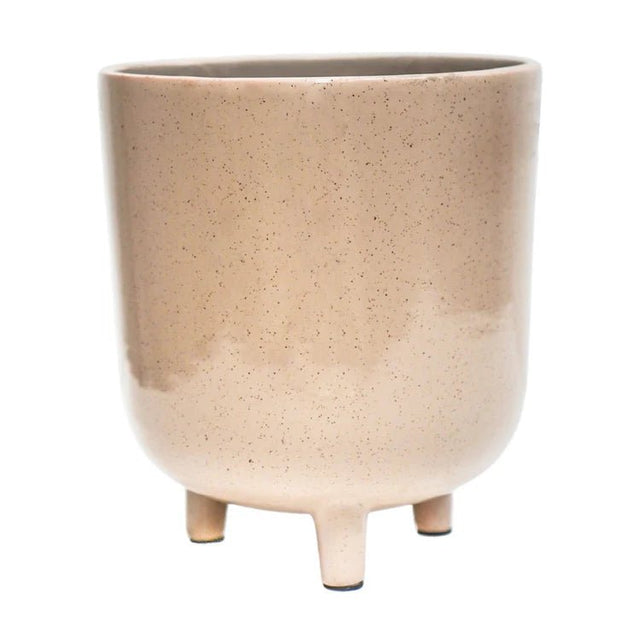 Small Oat Cream Speckled Indoor Plant Pot Luxury Home Decor Garden & Outdoor And Gifts