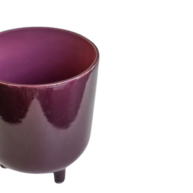 Small Plum Purple Speckled Indoor Plant Pot Luxury Home Decor Garden & Outdoor And Gifts