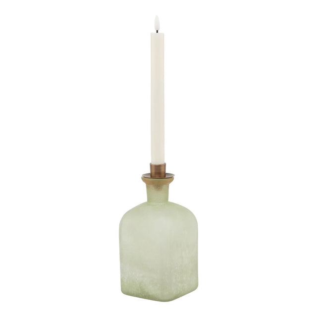 Smoked Sage and Aged Brass Large Candle Holder Vase Luxury Home Decor Garden & Outdoor And Gifts