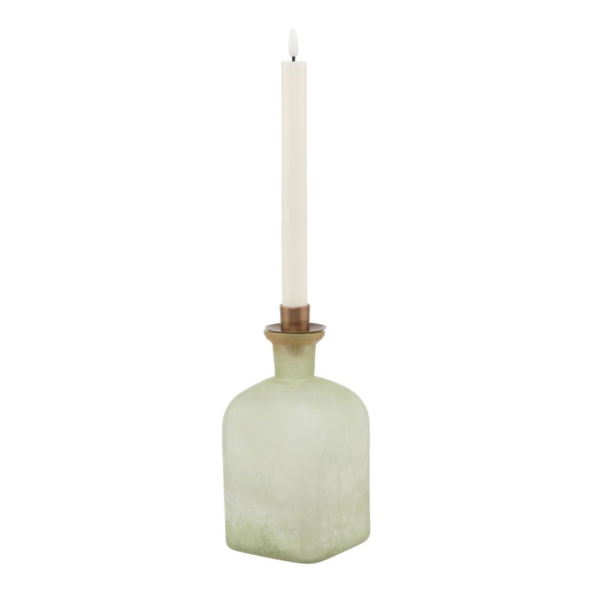 Smoked Sage and Aged Brass Large Candle Holder Vase Luxury Home Decor Garden & Outdoor And Gifts