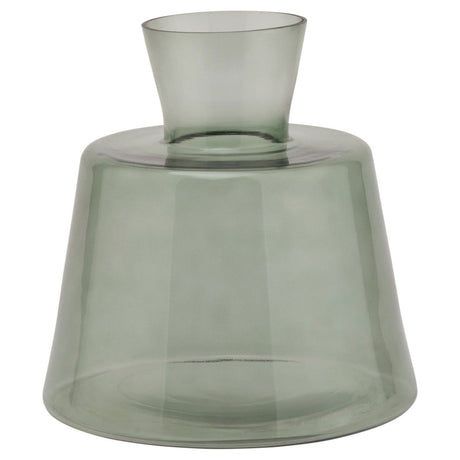 Smoked Sage Glass Ellipse Vase - Glass Vases for Flowers UK Luxury Home Decor Garden & Outdoor And Gifts