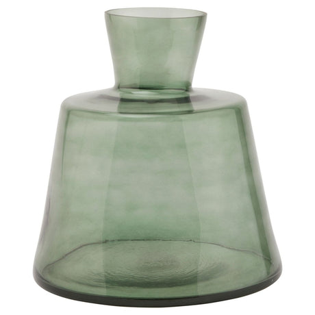 Smoked Sage Glass Large Ellipse Vase - Glass Vases for Flowers UK Luxury Home Decor Garden & Outdoor And Gifts