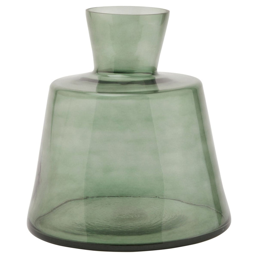 Smoked Sage Glass Large Ellipse Vase - Glass Vases for Flowers UK Luxury Home Decor Garden & Outdoor And Gifts