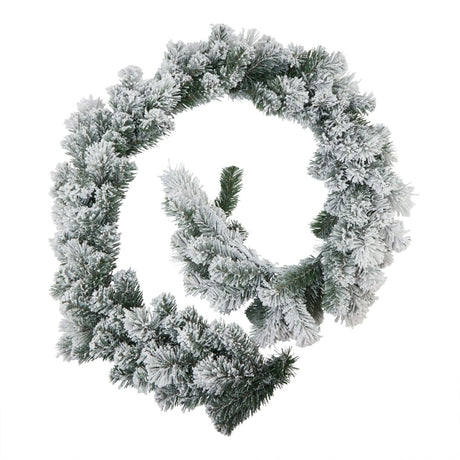 Realistic Artficial Snow Covered Pine Garland - 1.8m Length Luxury Home Decor Garden & Outdoor And Gifts