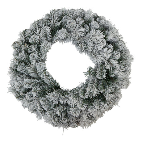 Realistic Artficial Snowy Pine Wreath 60cm Luxury Home Decor Garden & Outdoor And Gifts