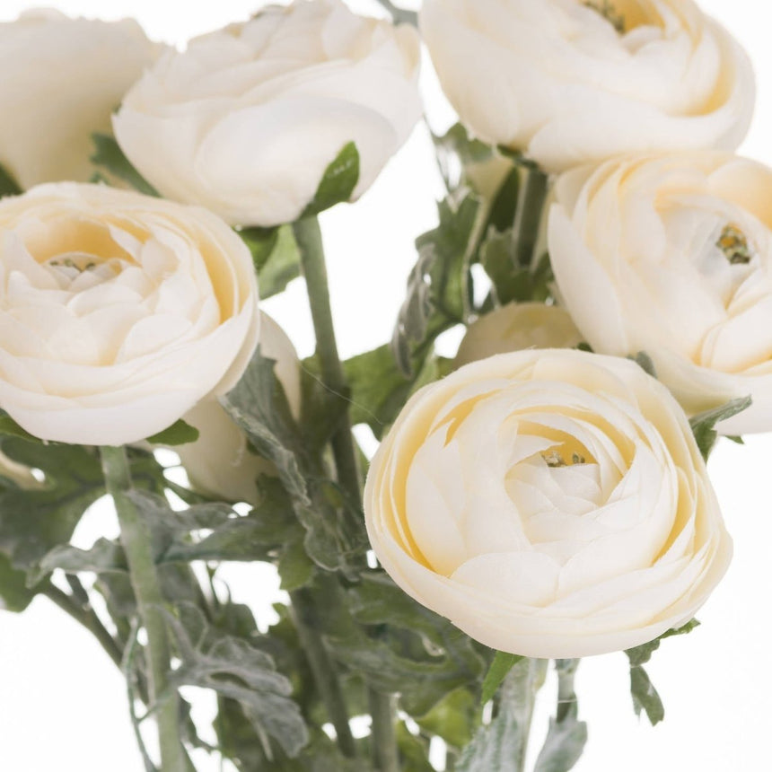 Soft Cream Ranunculus - Luxury Artificial Flower Single Stem Luxury Home Decor Garden & Outdoor And Gifts