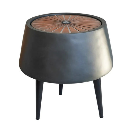Solis Outdoor Garden Small Water Fountain Feature w/Light Display - Charcoal & Aged Copper Quality Home Decor Garden & Outdoor Living and Gifts