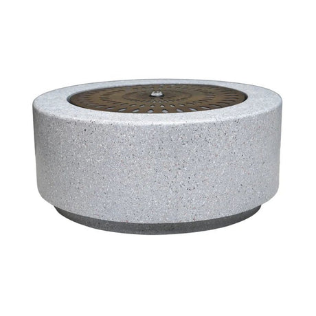 Solis Outdoor Large Garden Water Fountain Feature w/Light Display - Terrazzo & Brass, UV Stable Quality Home Decor Garden & Outdoor Living and Gifts