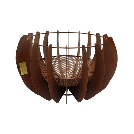 Solis Small Garden Modern Fire Pit/Bowl Steel in Rust Finish - Frost Resistant UV Stable Quality Home Decor Garden & Outdoor Living and Gifts