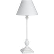 Symi White Slim Distressed Wooden Table Lamp - Stylish Table Lamps UK Luxury Home Decor Garden & Outdoor And Gifts