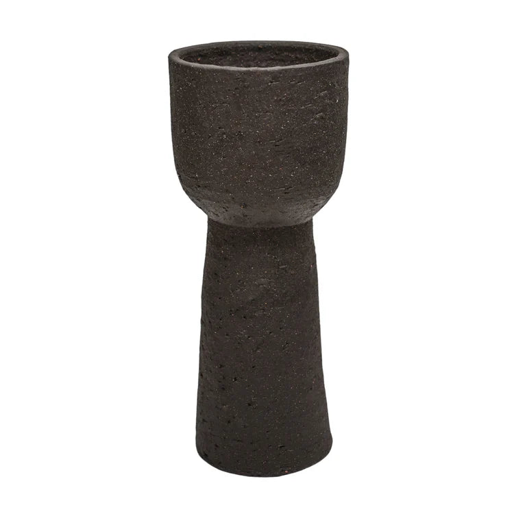 Tall Indoor Mocha Brown Modern Tower Planter Luxury Home Decor Garden & Outdoor And Gifts