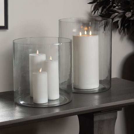 Tasman Glass Cylinder Vase Medium - Glass Vases for Flowers UK Luxury Home Decor Garden & Outdoor And Gifts