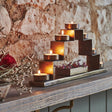 Tealight Candle Holder with Decor Box in Antique Brass H16.5Cm W35.5Cm Luxury Home Decor Garden & Outdoor And Gifts