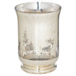 Silver Large Stag & Forest Glass Candle Holder - Luxury Candle Holders Luxury Home Decor Garden & Outdoor And Gifts