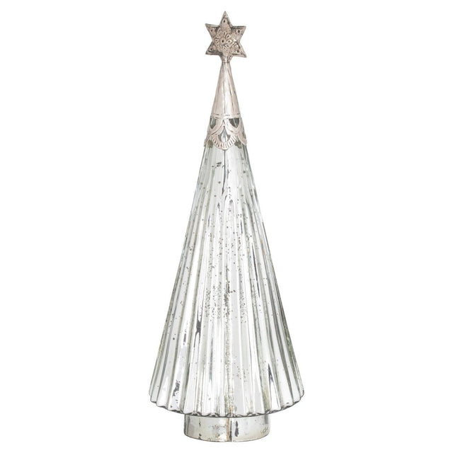 The Noel Collection Star Topped Glass Decorative Large Tree - Decor Sanctuary UK curated collection of luxury home decor