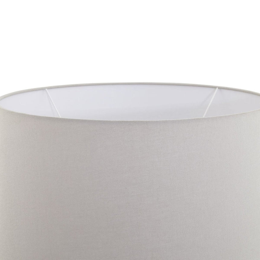 Tiber Large Stone Ceramic Lamp Flecked Detailing & Light Grey Fabric Shade - Stylish Table Lamps UK Luxury Home Decor Garden & Outdoor And Gifts