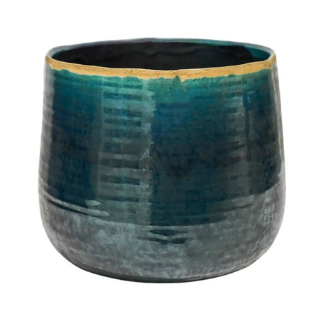Turquoise Blue Ceramic Indoor Plant Pot Luxury Home Decor Garden & Outdoor And Gifts