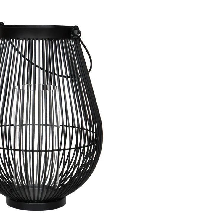 Venere Large Outdoor Garden Lantern Black Metal - Creates Restful & Intimate Environment Quality Home Decor Garden & Outdoor Living and Gifts