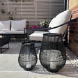 Venere Large Outdoor Garden Lantern Black Metal - Creates Restful & Intimate Environment Quality Home Decor Garden & Outdoor Living and Gifts