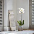 Verre Frosted Ribbed Glass Gold Planter H14Cm W15Cm Luxury Home Decor Garden & Outdoor And Gifts