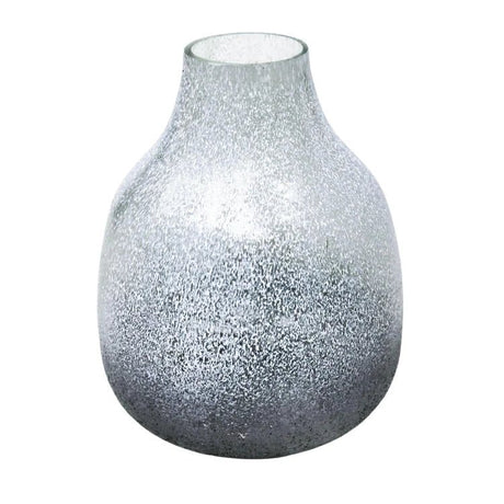 Verre Round Atlantic Blue Frosted Vase H26Cm W21Cm Luxury Home Decor Garden & Outdoor And Gifts