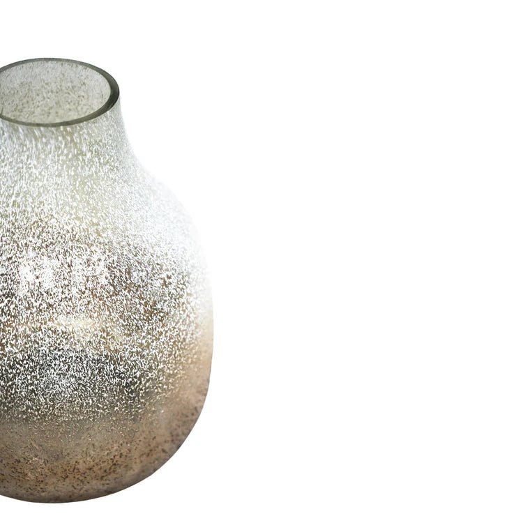 Verre Round Gold Frosted Vase H26Cm W21Cm Luxury Home Decor Garden & Outdoor And Gifts