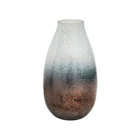 Verre Snowdrop Atlantic Blue Frosted Vase H32Cm W18Cm Luxury Home Decor Garden & Outdoor And Gifts